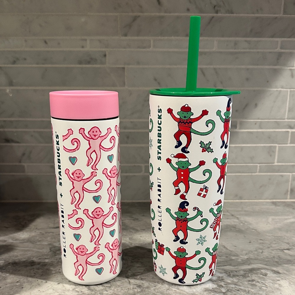 Limited Release! Starbucks x Roller Rabbit Monkey Mas and Lovely Monkey Tumblers